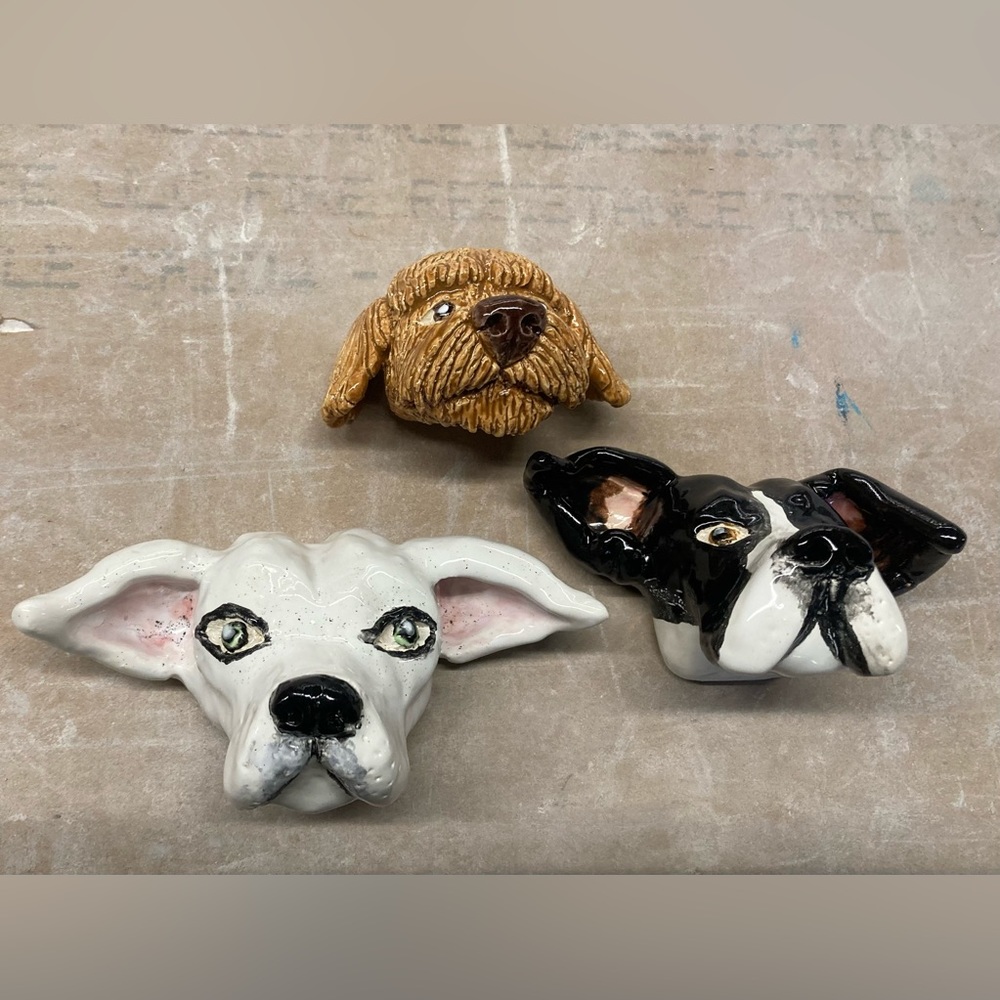 Ceramic Dog Heads